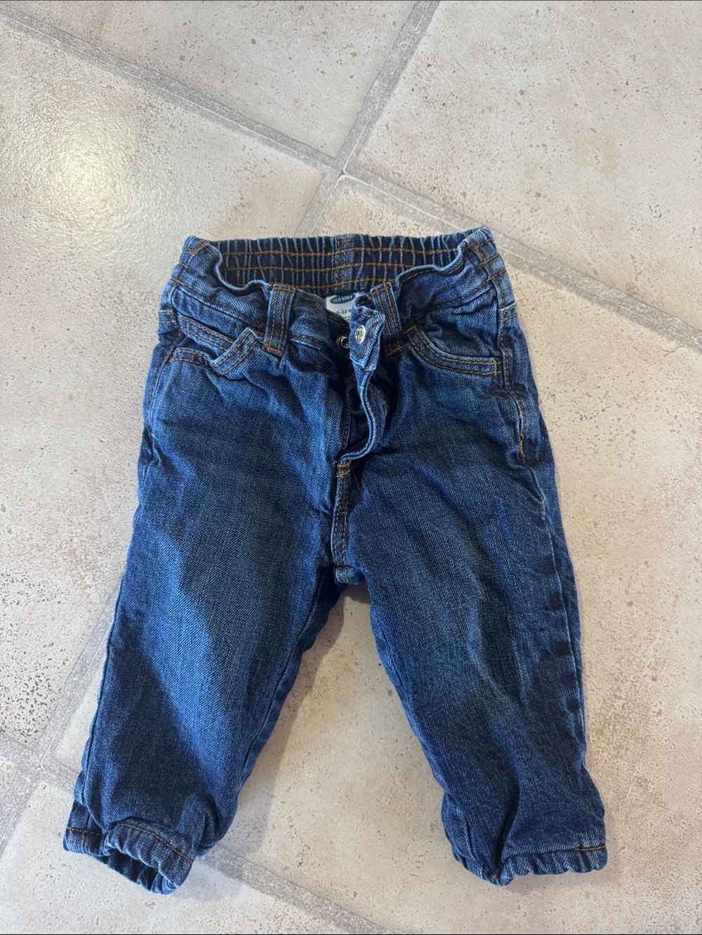 Old Navy Boys Dark Blue Elastic Cuff Jeans